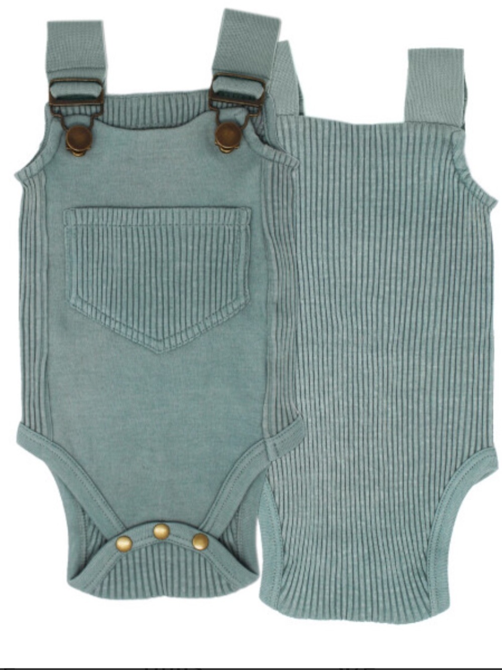 L’ovedbaby Organic Ribbed Bodysuit- Jade Green